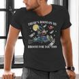 Halloween There's Room On My Broom For You Too Teacher Men's V-Neck T-Shirt, gift for family, gift for coworker