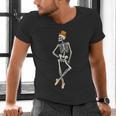 Halloween Skeleton Tap Dance Ballet Dance Teacher Men's V-Neck T-Shirt, gift for family, gift for coworker