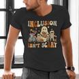 Halloween SLP Sped Teacher Groovy Inclusion Isn't Scary Men's V-Neck T-Shirt, Groovy Teacher Shirts, gift for family, gift for coworker Halloween SLP Sped Teacher Groovy Inclusion Isn't Scary Men's V-Neck T-Shirt, Groovy Teacher Shirts, gift for family, gift for coworker