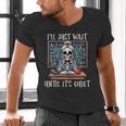 Halloween Teacher I'Ll Just Wait Until It's Quiet Women Men's V-Neck T-Shirt, gift for family, gift for coworker