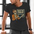 Halloween Teacher Six Seven Meme 6 7 Skeleton Spooky Costume Men's V-Neck T-Shirt, gift for family, gift for coworker