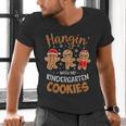 Hangin My Kindergarten Cookie Gingerbread Christmas Teacher For Men Women Kids Men's V-Neck T-Shirt, gift for family, gift for coworker Hangin My Kindergarten Cookie Gingerbread Christmas Teacher For Men Women Kids Men's V-Neck T-Shirt, gift for family, gift for coworker