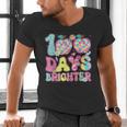Happy 100th Day Of School 100 Days Brighter Teachers Kids Men's V-Neck T-Shirt, gift for family, gift for coworker Happy 100th Day Of School 100 Days Brighter Teachers Kids Men's V-Neck T-Shirt, gift for family, gift for coworker