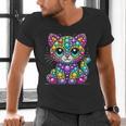 Happy Dot Day Colorful Polka Dot Cat Kitten Teachers Kids Men's V-Neck T-Shirt, gift for family, gift for coworker Happy Dot Day Colorful Polka Dot Cat Kitten Teachers Kids Men's V-Neck T-Shirt, gift for family, gift for coworker