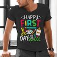 Happy First Day Of School Teacher Back To School Student Men's V-Neck T-Shirt, gift for family, gift for coworker Happy First Day Of School Teacher Back To School Student Men's V-Neck T-Shirt, gift for family, gift for coworker