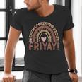 Happy Fri-Yay Friday Lovers Fun Teacher Leopard Rainbow Men Women Girls Kids Men's V-Neck T-Shirt, gift for family, gift for coworker Happy Fri-Yay Friday Lovers Fun Teacher Leopard Rainbow Men Women Girls Kids Men's V-Neck T-Shirt, gift for family, gift for coworker