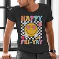 Happy Fri-Yay Groovy Teacher Friday Weekend Fri Yay Men's V-Neck T-Shirt, Groovy Teacher Shirts, gift for family, gift for coworker