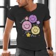Happy To See Your Face Teacher Flower Back To School Men's V-Neck T-Shirt, gift for family, gift for coworker Happy To See Your Face Teacher Flower Back To School Men's V-Neck T-Shirt, gift for family, gift for coworker