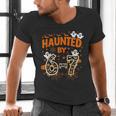 Haunted By 6-7 Halloween Math Teacher Joke Men's V-Neck T-Shirt, gift for family, gift for coworker Haunted By 6-7 Halloween Math Teacher Joke Men's V-Neck T-Shirt, gift for family, gift for coworker