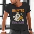 Haunted By Fractions Math Halloween Teacher Men's V-Neck T-Shirt, gift for family, gift for coworker Haunted By Fractions Math Halloween Teacher Men's V-Neck T-Shirt, gift for family, gift for coworker