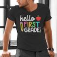 Hello First Grade Team 1st Grade Back To School Teacher Kids Men's V-Neck T-Shirt, First Grade Teacher Shirts, gift for family, gift for coworker