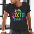 Hello Sixth Grade Cute Back To School 6th Grade Teacher Kids Men's V-Neck T-Shirt, gift for family, gift for coworker Hello Sixth Grade Cute Back To School 6th Grade Teacher Kids Men's V-Neck T-Shirt, gift for family, gift for coworker