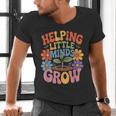 Helping Little Minds Grow Teacher First Day Back To School Men's V-Neck T-Shirt, gift for family, gift for coworker Helping Little Minds Grow Teacher First Day Back To School Men's V-Neck T-Shirt, gift for family, gift for coworker