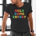 Hola Como Estas Spanish Teacher Fiesta Party Banners Men's V-Neck T-Shirt, gift for family, gift for coworker Hola Como Estas Spanish Teacher Fiesta Party Banners Men's V-Neck T-Shirt, gift for family, gift for coworker