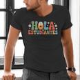 Hola Estudiantes Spanish Teacher Men's V-Neck T-Shirt, gift for family, gift for coworker Hola Estudiantes Spanish Teacher Men's V-Neck T-Shirt, gift for family, gift for coworker