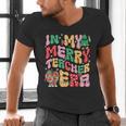 In My Holly Xmas Jolly Teacher Era Teacher Vibes Christmas Men's V-Neck T-Shirt, gift for family, gift for coworker In My Holly Xmas Jolly Teacher Era Teacher Vibes Christmas Men's V-Neck T-Shirt, gift for family, gift for coworker