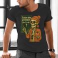 HUGvyn Halloween Skeleton Six Seven 67 Meme PEMDAS Teacher Men's V-Neck T-Shirt, gift for family, gift for coworker
