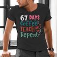 Humor Meme 67 Days Of School Coffee Lover Educator Teacher Men's V-Neck T-Shirt, gift for family, gift for coworker Humor Meme 67 Days Of School Coffee Lover Educator Teacher Men's V-Neck T-Shirt, gift for family, gift for coworker