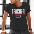 Humor Teacher Empty Battery Power Men Women Men's V-Neck T-Shirt, gift for family, gift for coworker Humor Teacher Empty Battery Power Men Women Men's V-Neck T-Shirt, gift for family, gift for coworker