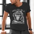 Well I'Ll Be a Monkey's Uncle Teacher And Student Men's V-Neck T-Shirt, gift for family, gift for coworker