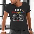 I'm A Paraprofessional What's Your Superpower Para Teacher Men's V-Neck T-Shirt, gift for family, gift for coworker I'm A Paraprofessional What's Your Superpower Para Teacher Men's V-Neck T-Shirt, gift for family, gift for coworker