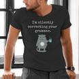 I'm Silently Correcting Your Grammar Sarcastic Teacher For Men Women Kids Men's V-Neck T-Shirt, gift for family, gift for coworker I'm Silently Correcting Your Grammar Sarcastic Teacher For Men Women Kids Men's V-Neck T-Shirt, gift for family, gift for coworker