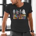 Inclusion Isn't Scary SLP Halloween Sped Teacher Men's V-Neck T-Shirt, gift for family, gift for coworker
