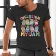 Inclusion Is My Jam SPED Teacher Special Education Life Men's V-Neck T-Shirt, gift for family, gift for coworker