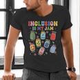 Inclusion Is My Jam SPED Teacher Special Education Life Men's V-Neck T-Shirt, gift for family, gift for coworker Inclusion Is My Jam SPED Teacher Special Education Life Men's V-Neck T-Shirt, gift for family, gift for coworker