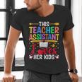 Instructional Assistant Loves Her Kids Teacher Assistant Men's V-Neck T-Shirt, gift for family, gift for coworker