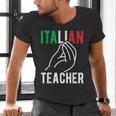 Italian Teacher Italy Italia Back To School First Day Men's V-Neck T-Shirt, gift for family, gift for coworker Italian Teacher Italy Italia Back To School First Day Men's V-Neck T-Shirt, gift for family, gift for coworker
