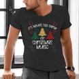 It's Never Too Early For Christmas Music Teacher Men's V-Neck T-Shirt, gift for family, gift for coworker