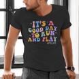 Its A Good Day To Run And Play PE Teacher Must Have Men's V-Neck T-Shirt, Pe Teacher Shirts, gift for family, gift for coworker Its A Good Day To Run And Play PE Teacher Must Have Men's V-Neck T-Shirt, Pe Teacher Shirts, gift for family, gift for coworker