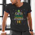 I Just Like To Teach Teaching My Favorite Christmas Teacher Men's V-Neck T-Shirt, gift for family, gift for coworker