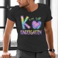 K Is For Kindergarten Teacher Tie Dye Back To School Kinder Men's V-Neck T-Shirt, gift for family, gift for coworker K Is For Kindergarten Teacher Tie Dye Back To School Kinder Men's V-Neck T-Shirt, gift for family, gift for coworker