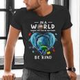 Be Kind Dolphin Autism Awareness Back To School Teacher Men Women Kids Men's V-Neck T-Shirt, gift for family, gift for coworker