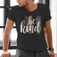 Be Kind Women Inspirational Teacher Animal Print Men's V-Neck T-Shirt, gift for family, gift for coworker