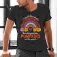 Kindergarten Teacher Pumpkin Patch Cute Men's V-Neck T-Shirt, gift for family, gift for coworker Kindergarten Teacher Pumpkin Patch Cute Men's V-Neck T-Shirt, gift for family, gift for coworker