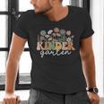 Kindergarten Teacher Wildflower Back To School Floral Outfit Men Women Men's V-Neck T-Shirt, gift for family, gift for coworker Kindergarten Teacher Wildflower Back To School Floral Outfit Men Women Men's V-Neck T-Shirt, gift for family, gift for coworker