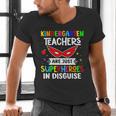 Kindergarten Teachers Are Just Superheroes In Disguise Men's V-Neck T-Shirt, gift for family, gift for coworker
