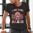 Kiss Your Brain Valentines Test Day Teacher Squad Kids Men's V-Neck T-Shirt, gift for family, gift for coworker