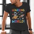 Learning Is Out Of This World Space Back To School Teacher Men's V-Neck T-Shirt, gift for family, gift for coworker
