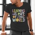 Learning Is Out Of This World Space Teacher Cute Groovy Men's V-Neck T-Shirt, Groovy Teacher Shirts, gift for family, gift for coworker Learning Is Out Of This World Space Teacher Cute Groovy Men's V-Neck T-Shirt, Groovy Teacher Shirts, gift for family, gift for coworker