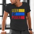 Leer Es Poder Colombian Spanish Teacher Maestra Colombia Men's V-Neck T-Shirt, gift for family, gift for coworker Leer Es Poder Colombian Spanish Teacher Maestra Colombia Men's V-Neck T-Shirt, gift for family, gift for coworker