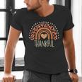 Leopard Rainbow Thankful Thanksgiving Teacher Women Kids Men's V-Neck T-Shirt, gift for family, gift for coworker Leopard Rainbow Thankful Thanksgiving Teacher Women Kids Men's V-Neck T-Shirt, gift for family, gift for coworker