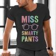 Little MISS SMARTY PANTS School Grad Teacher Last Day Men's V-Neck T-Shirt, gift for family, gift for coworker