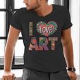 I Love Art Artist Painter Colorful Painting Art Teacher Men's V-Neck T-Shirt, gift for family, gift for coworker I Love Art Artist Painter Colorful Painting Art Teacher Men's V-Neck T-Shirt, gift for family, gift for coworker