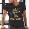 I Love Bee-Ing A Teacher Honey Bee Job Profession Men's V-Neck T-Shirt, gift for family, gift for coworker