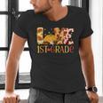 Love First Grade Happy Fall Thanksgiving Women 1st Teacher Men's V-Neck T-Shirt, First Grade Teacher Shirts, gift for family, gift for coworker