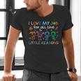 I Love My Job For All The Little Reasons Teacher Men's V-Neck T-Shirt, gift for family, gift for coworker I Love My Job For All The Little Reasons Teacher Men's V-Neck T-Shirt, gift for family, gift for coworker